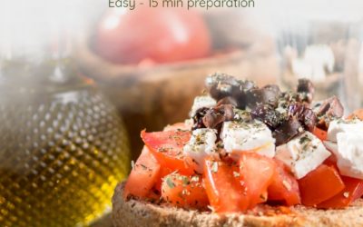 Cretan Dakos Salad • Lean Greek while cooking with Philomilo