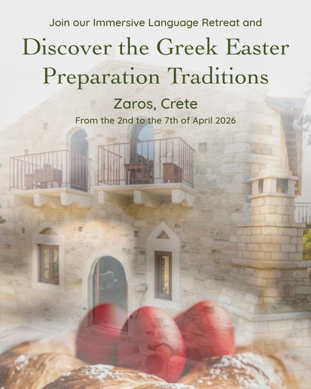 Greek Language Retreat Easter 2026 in Crete: Zaros | Learn Greek